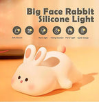Cute Soft Bunny Night Light for Kids – Warm Glow Silicone Animal Bedside
